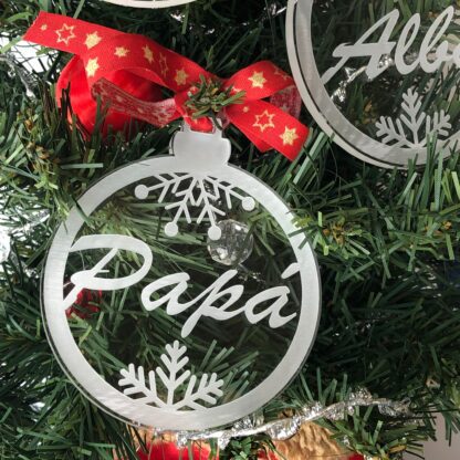 Boles decoratives personalitzades sobre metacrilat per arbres de nadal
